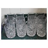 12pc. Vintage Lead Crystal Tumblers & Mugs