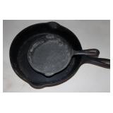 2pc. Vintage Griswold Cast Iron Skillets No. 3 & 8