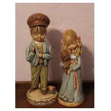 Vintage 1970's Hand Painted Kitsch Style Figures