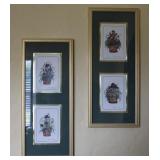 4pc. Print Collection of A. Renee Dollar Framed