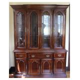 Vintage Breakfront Lighted China Cabinet