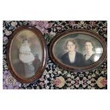 Antique Oval Portrait Convex 'Bubble Glass' Frames
