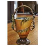 Vintage Roseville Pottery ' Pine Cone' Basket