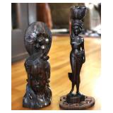 Vintage Hand Carved Ironwood Balinese Women