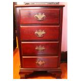 Vtg Solid Mahogany Hungerford Co. 4 Drawer Cabinet