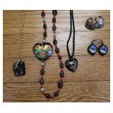 5pc. Chinese Cloisonne Jewelry Collection