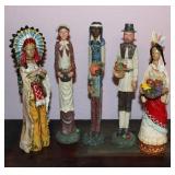 5pc. Tall Slender Thanksgiving Figurines