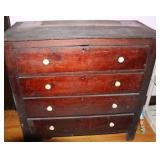 Antique Wooden 4 Drawer Dresser