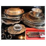 Large Silver Plated Serving Set Collection