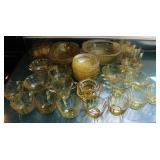Vtg Yellow Depression Glass Madrid Federal Co.