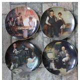 4pc. Norman Rockwell Knowles Collectible Plates