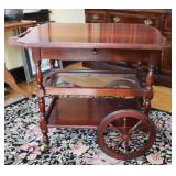 Vintage Mid-20th Century Drop Leaf Tea/ Bar Cart