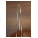 14k Flat Herringbone Necklace & Chain