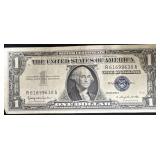 1957-B ONE DOLLAR SILVER CERTIFICATE - BLUE SEAL