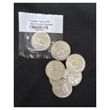 7 FRANKLIN HALF DOLLARS - 90 PERCENT SILVER -
