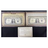 1957-A & 1957 TWO SERIES OF OBSOLETE ONE DOLLAR