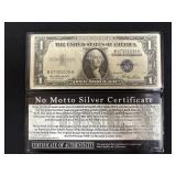 1935-E NO MOTTO SILVER CERTIFICATE