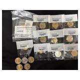 17 ASSORTED ONE DOLLAR COINS