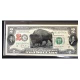 BUFFALO 2 DOLLAR BILL