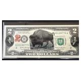BUFFALO 2 DOLLAR BILL