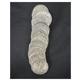 20 WALKING LIBERTY HALF DOLLARS -