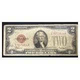 1928-D RED SEAL 2 DOLLAR BILL