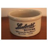 Vintage Lambrecht Butter Stoneware Crock