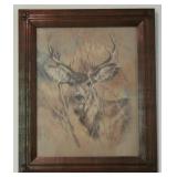 Vtg 1978 The Silent Buck Framed Print by K.Maroon