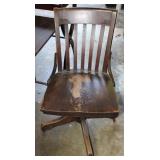 Vintage Johnson Chair Co. Swivel Banker