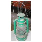 Vintage Green Metal Kerosene Lantern