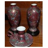 Vintage Fitz & Floyd Florentine Ceramic Mantle Set