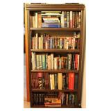 Vintage Wooden Bookshelf w/ Book Collection