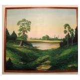 K. Reed Large Scenic Oil Painting