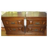 (2) Vintage Wooden Night Stands
