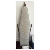 Vintage Wooden Ironing Board w/ Iron