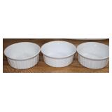(3) Vintage French Corning Ware Ramekins