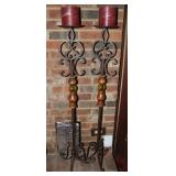 Decorative Cast Metal Floor Candle Holders