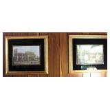 (2) Gold Colored Framed Roman Prints