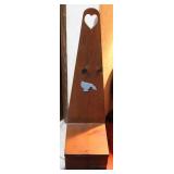 Vintage Wooden Folk Art Stool w/ Heart Cutout