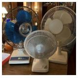 (3) Desk Top Oscillating Fans