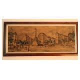 Panoramic Parisian Street Scene by Andre Picot