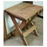 Wooden Folding Stool/ Side Table