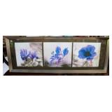 Blue Flower Wall Prints Framed