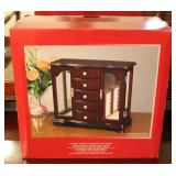 NEW Wooden Jewelry Box -Cherry Finish