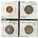 SHEET OF (4) U.S. PROOF COINS