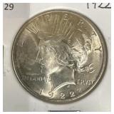 1922 PEACE DOLLAR
