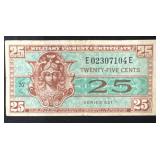 SERIES 521 TWENTY-FIVE CENT MILITARY PAYMENT