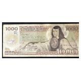 1985 MEXICO 1,000 PESO NOTE