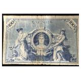 1908 GERMANY 100 MARKS NOTE