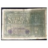 1919 GERMANY 50 MARKS NOTE
